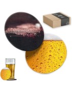 Posavasos de Cartón Originales, Decorativos y Absorbentes para Bebidas y Líquidos.