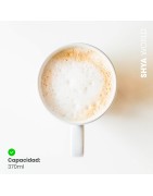 Tazas blancas de cerámica 370ml presentada en caja individual. Aptas para microondas y lavavajillas.