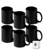 Tazas blancas de cerámica 370ml presentada en caja individual. Aptas para microondas y lavavajillas.