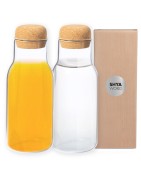 Botella De Cristal con tapón de corcho BOROSILICATO PREMIUM