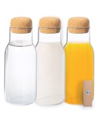 Botella De Cristal con tapón de corcho BOROSILICATO PREMIUM