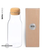 Botella De Cristal con tapón de corcho BOROSILICATO PREMIUM