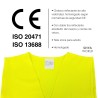 Chalecos de Seguridad amarillo Reflectante. Doble Cinta Reflectiva Alta Visibilidad Transpirable y ligero. Homologado.