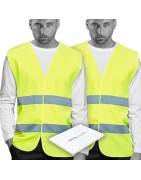 Chalecos de Seguridad amarillo Reflectante. Doble Cinta Reflectiva Alta Visibilidad Transpirable y ligero. Homologado.