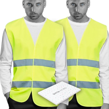 Chalecos de Seguridad amarillo Reflectante. Doble Cinta Reflectiva Alta Visibilidad Transpirable y ligero. Homologado.
