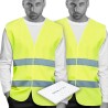 Chalecos de Seguridad amarillo Reflectante. Doble Cinta Reflectiva Alta Visibilidad Transpirable y ligero. Homologado.