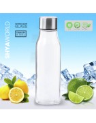 Botella de cristal de alta calidad Premium. Responsable con el medio ambiente. Con diseño y sencillez.