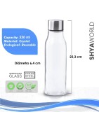 Botella de cristal de alta calidad Premium. Responsable con el medio ambiente. Con diseño y sencillez.