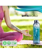 Botella de cristal responsable con el medio ambiente. De diseño y sencillez hacen que puedas usarlo en muchas situaciones.