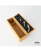 Caja para Botella de Vino de Madera. Estuche para regalar. Kit Set Accesorios de vinos Incluidos.