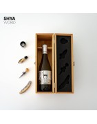 Caja para Botella de Vino de Madera. Estuche para regalar. Kit Set Accesorios de vinos Incluidos.