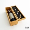 Caja para Botella de Vino de Madera. Estuche para regalar. Kit Set Accesorios de vinos Incluidos.