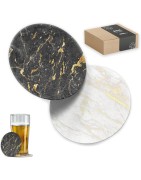 Posavasos de Cartón Originales, Decorativos y Absorbentes para Bebidas y Líquidos.