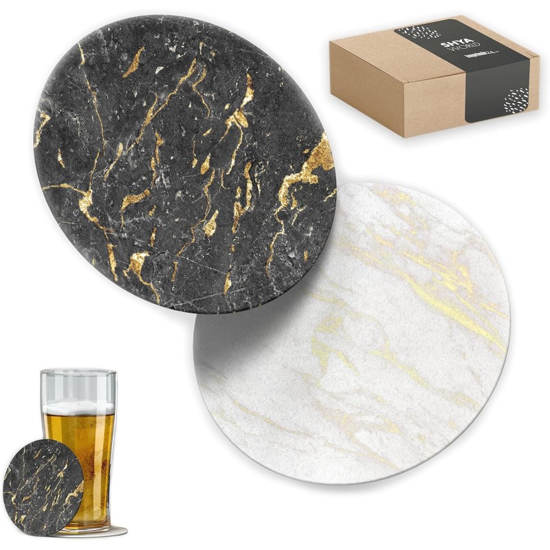 Posavasos de Cartón Originales, Decorativos y Absorbentes para Bebidas y Líquidos.