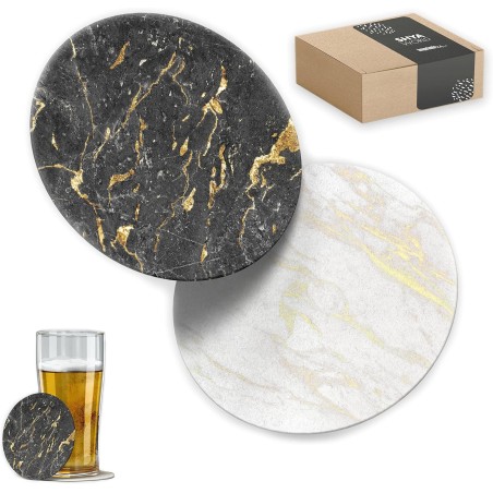 Posavasos de Cartón Originales, Decorativos y Absorbentes para Bebidas y Líquidos.